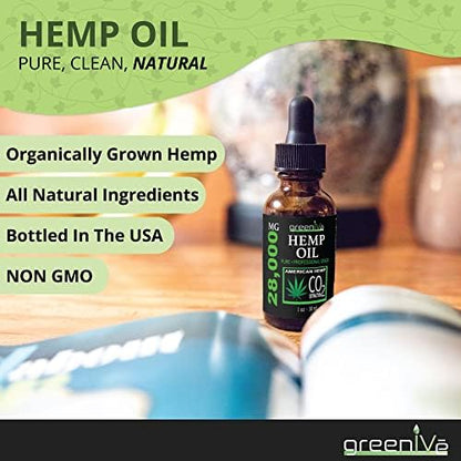 Authentic GreenIVe USA imported hemp oil packaging