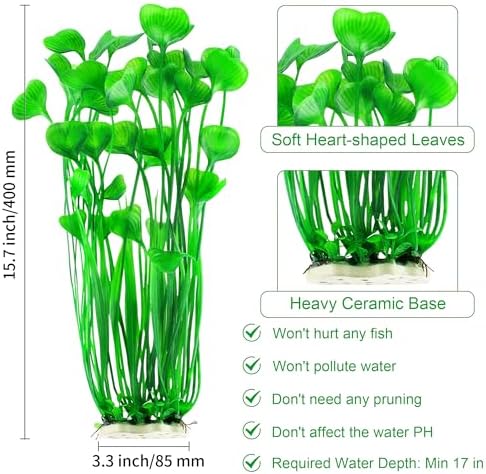 Close up of secure weighted ceramic pedestal anchor for aquarium plants