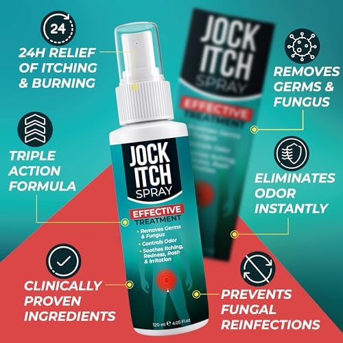 Fast absorbing non greasy antifungal spray for ringworm and intertrigo care.