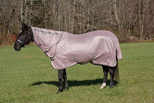 TuffRider Comfy Mesh Combo Neck Fly Sheet Adobe Rose front view