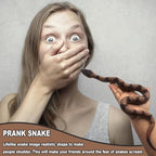 Upitry imported washable rubber snake prop showing full length and body flexibility