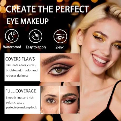Side view of lazy eye shadow patch showing lash curl