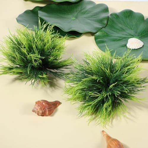 FdcLixuvol fade resistant PVC underwater grass decorations for goldfish and betta habitats