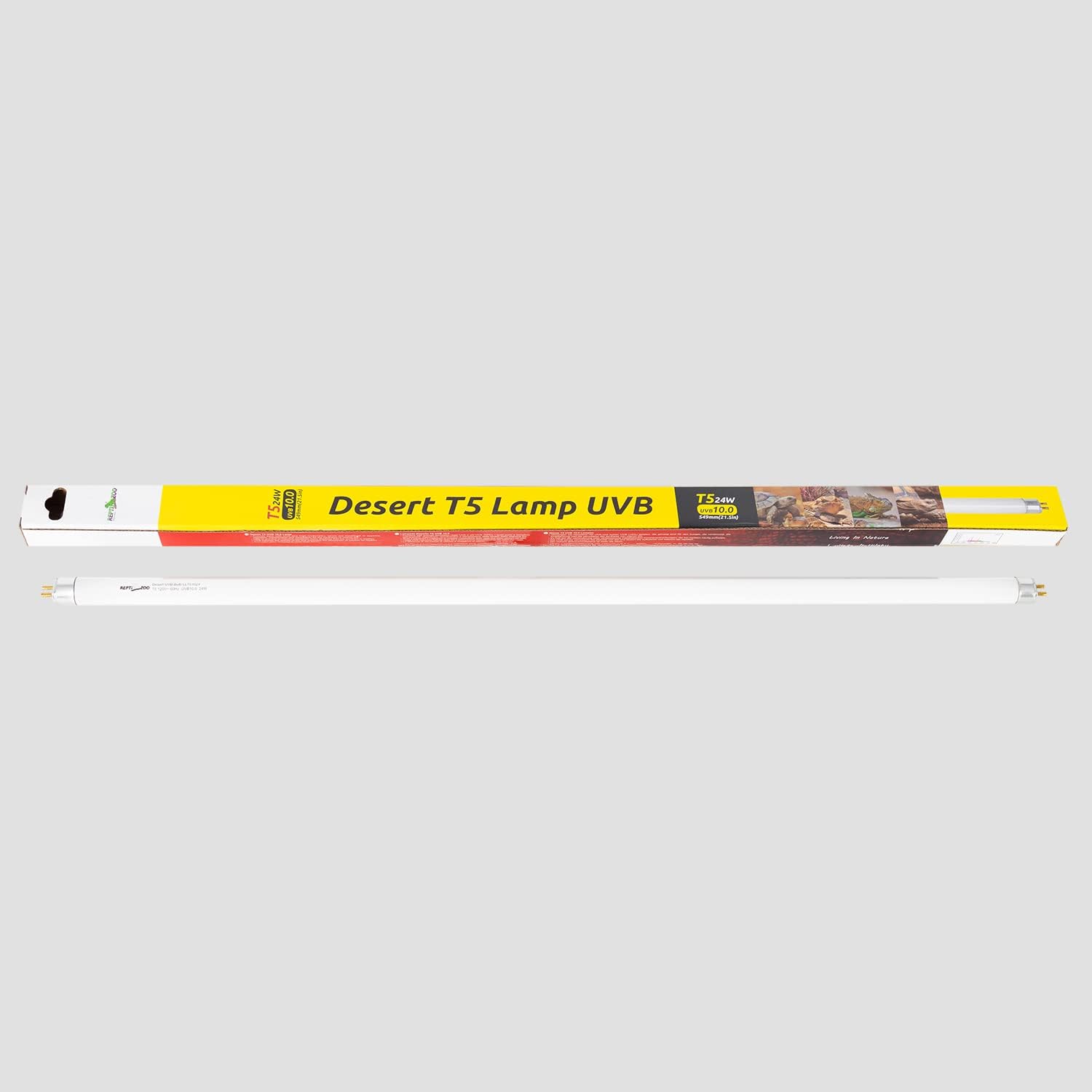 High output twenty-four Watt fluorescent reptile lamp tube close up