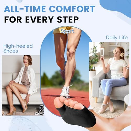 CXYARY foot cushions showing the durable stitching and elastic compression.