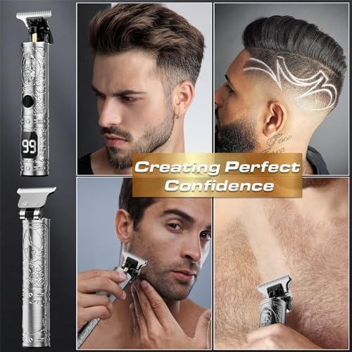Fannas cordless zero gapped hair trimmer alloy T-blade close up
