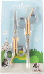 LIVINGO titanium coated pet shears displaying the safe rounded safety tips