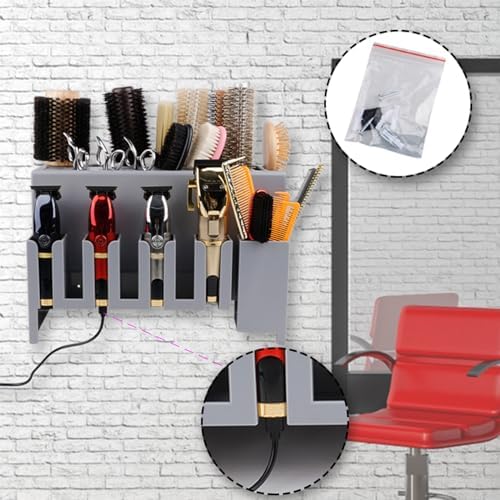 Close up of the heat resistant plastic layout on the CestoMen hair clipper storage rack