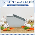 Maxcheck 4 Pcs Galvanized Metal Rabbit Nesting Box Bunny Small Animal Nest with Removable Acrylic Floor Durable Easy to Clean for Indoor Outdoor Use Rabbit Supplies (18.5 * 10.6 * 10 Inch) - Image 6
