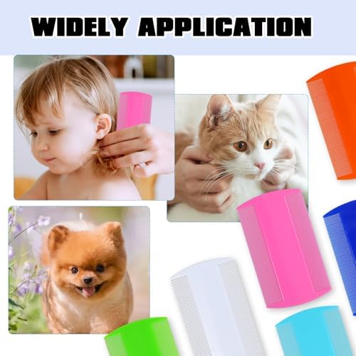 Multi colored grooming combs for pets and human hair treatment.