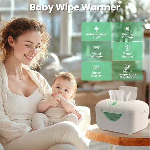 Side profile of Ainclte baby wipe warmer with battery indicator