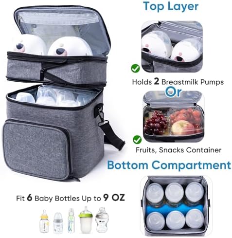 Sfybyheart cooler bag showing interior bottle compartment