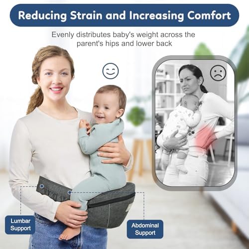 Safotad ergonomic carrier in breathable grey mesh fabric