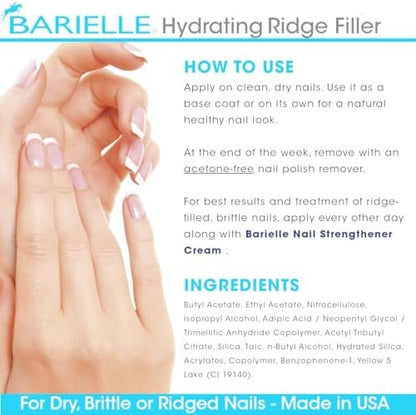 Application of Barielle ridge filler on natural nails