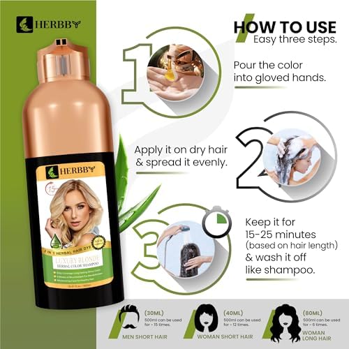 HERBBY dual action shampoo and conditioner for gray hair transformation