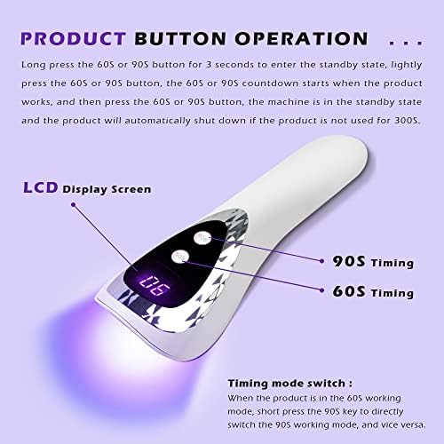 Smallshs LED nail lamp used for precise resin art decoration.