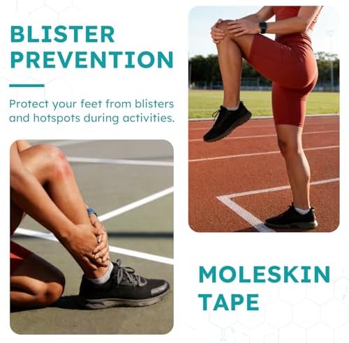 Premium cotton moleskin tape for running and friction protection.