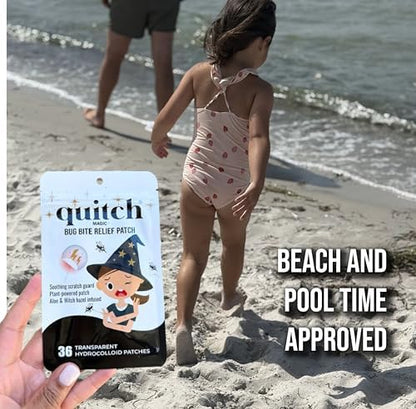 Dermatologist engineered Quitch after bite relief patch absorbing mosquito saliva from skin
