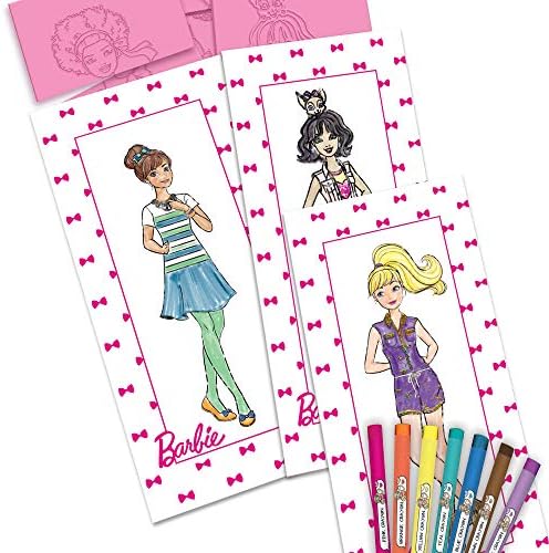 Children mixing and matching various clothing outlines using the portable storage case tablet.
