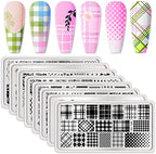 Born Pretty 8 piece nail stamping plates set front view