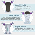 Reusable adult diaper with oversized absorbent insert