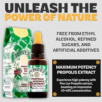 Authentic imported bee propolis extract bottle showcasing ingredients list.