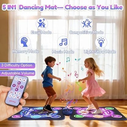 Children playing on TooLion dual zone dance mat