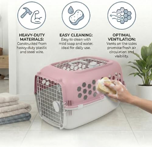 Petmate hard plastic cat carrier with thirty pounds capacity
