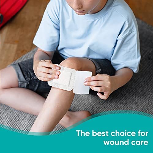 Breathable skin friendly medical grade adhesive gauze pads showing the secure border design
