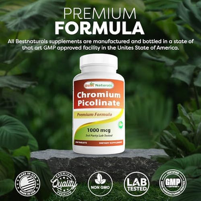 Authentic imported USA beauty and health supplement Best Naturals Chromium Picolinate