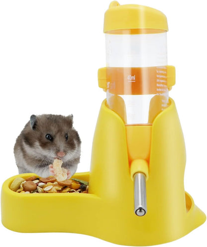 3 in 1 Hamster Hanging Water Bottle Pet Auto Dispenser with Base for Dwarf Hamster Mouse Rat Hedgehog (80ML, Blue) - Image 13