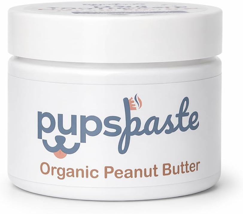 Authentic PupsPaste organic canine dental routine jar with veterinary trusted formula