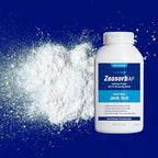 USA imported Zeasorb AF bottle displaying patented odor control technology features