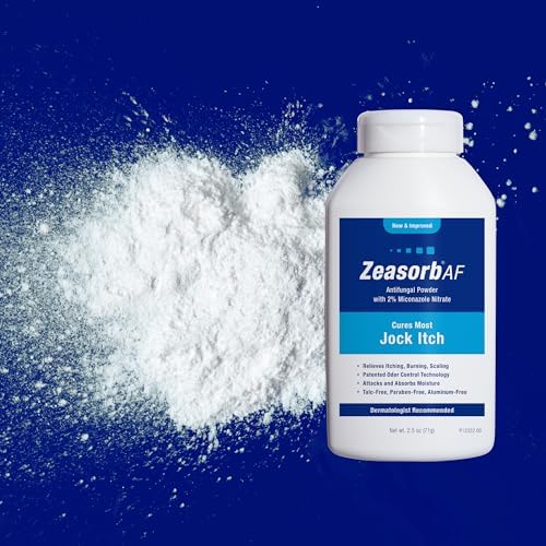 USA imported Zeasorb AF bottle displaying patented odor control technology features