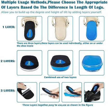 Svowin adjustable orthopedic height increase insoles for leg length discrepancy.