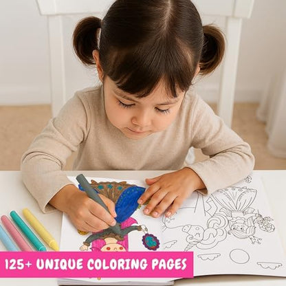 ZICOTO magical drawing kits for girls highlighting the detailed mermaid line art sketches