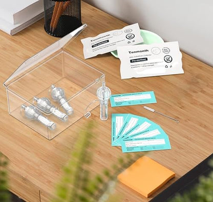 Tenmonth newborn feeding kit with medical grade silicone tools placed neatly inside the travel case