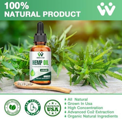 Wachray hemp extract nutritional supplement drops bottle