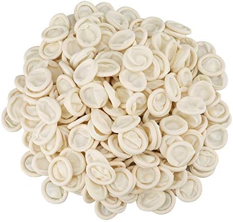 G2PLUS disposable latex finger cots white package front view