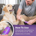 Hertzko painless pet paw trimmer in hand for scale