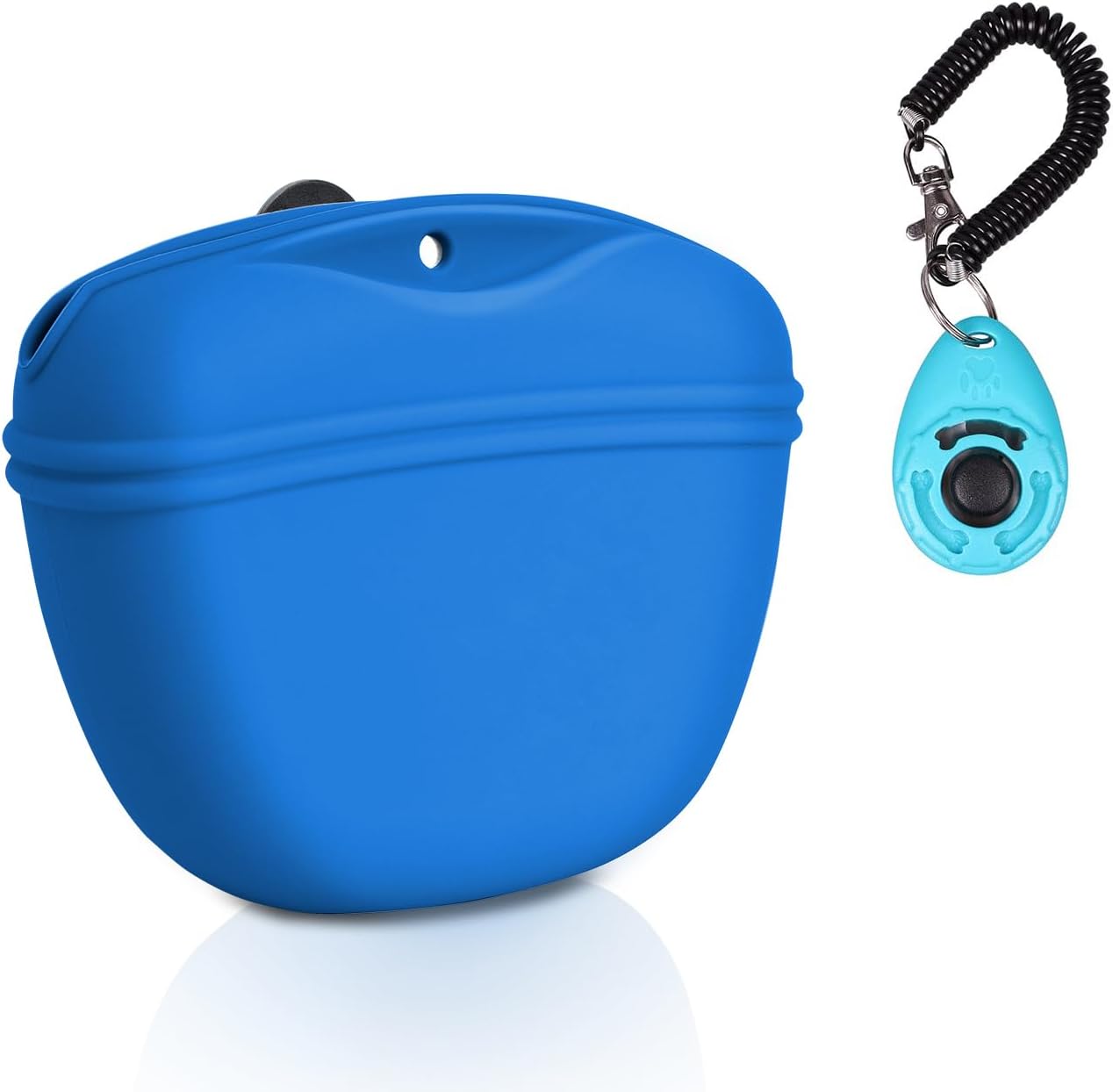 Left&Right Dog Clicker Training Kit,Silicone Dog Training Treat Pouch and Dog Clickers,Dog Treat Bag with Clicker Training for Dogs,Pet Treat Bag with Magnetic Buckle Closing and Waist Clip,Black - Image 13