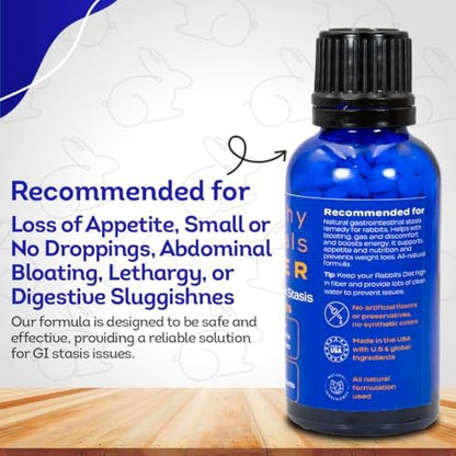 All natural rabbit bloating and gas relief homeopathic medicine 300 count container