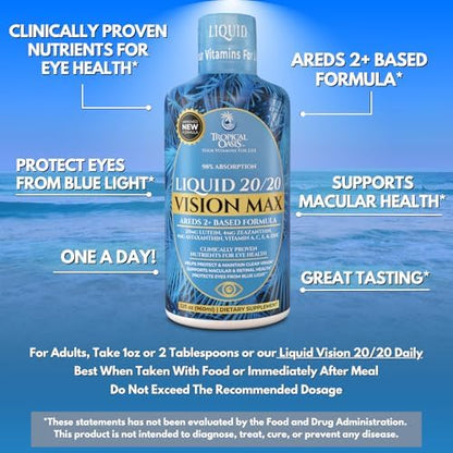 Tropical Oasis liquid eye health vitamins pourable format