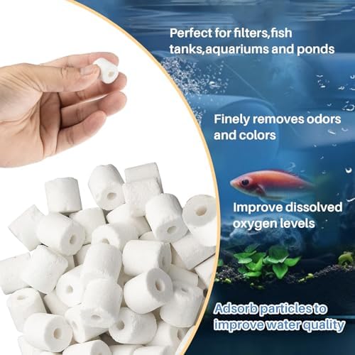 Three zippered mesh bags filled with Sukh aquarium filter media