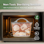 Haakaa silicone sterilizer bag showing sealing buckle and internal space
