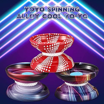 Top down view of Chalyna metal yoyo construction details