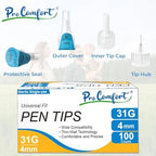 USA imported Gluco-Care insulin pen tips packaging for Indian customers.