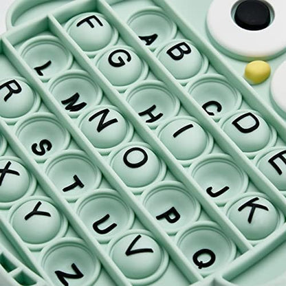Side profile of the washable non toxic silicone sensory toy highlighting its lightweight and flexible design.