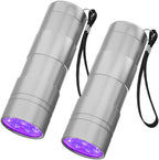COSOOS 2 Pack UV Flashlight, 12 LED Handheld Blacklight Flashlight 395nm Mini Light Torch Detector for Dog Pet Urine Stains, Bed Bugs and Scorpions. (Batteries not Included) - Image 13