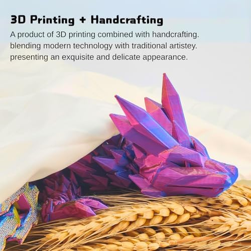 Dpcirk red blue yellow dragon on a desk